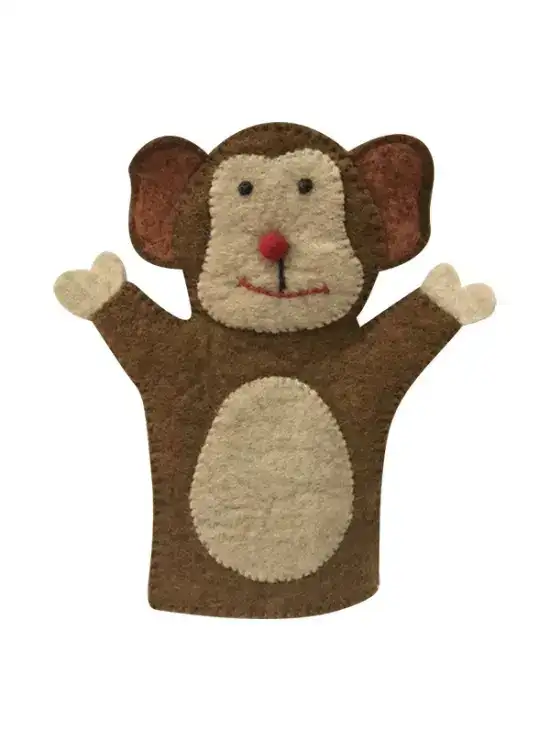 Brown Colored Monkey Designed Hand Puppet
