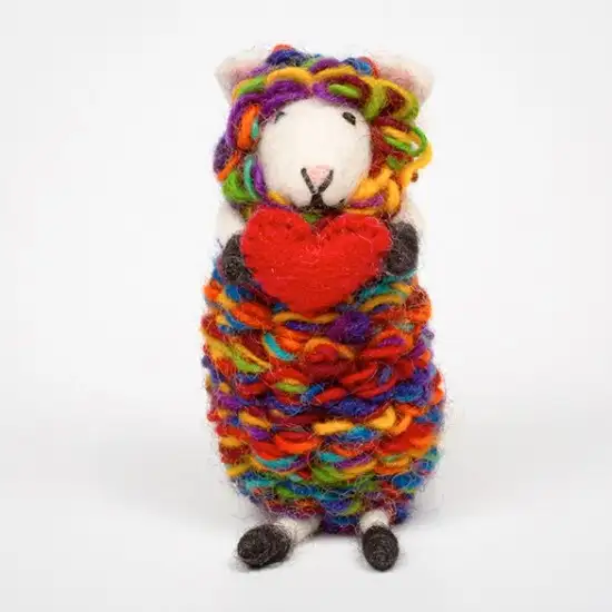 Rainbow Sheep Heart Toy