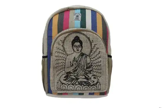 Buddha Photo Printed Hemp Bag