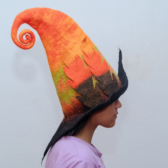 Handmade Felt Spiral Hat