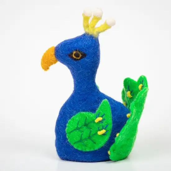 Peacock Egg Warmer Felt Toy