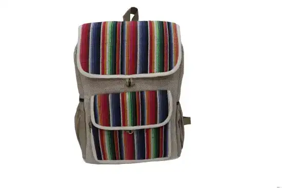 Multi Pocket Colorful Hemp Bag